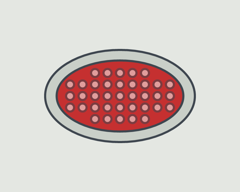 LED Stop/Tail/Turn 6" Oval, Red