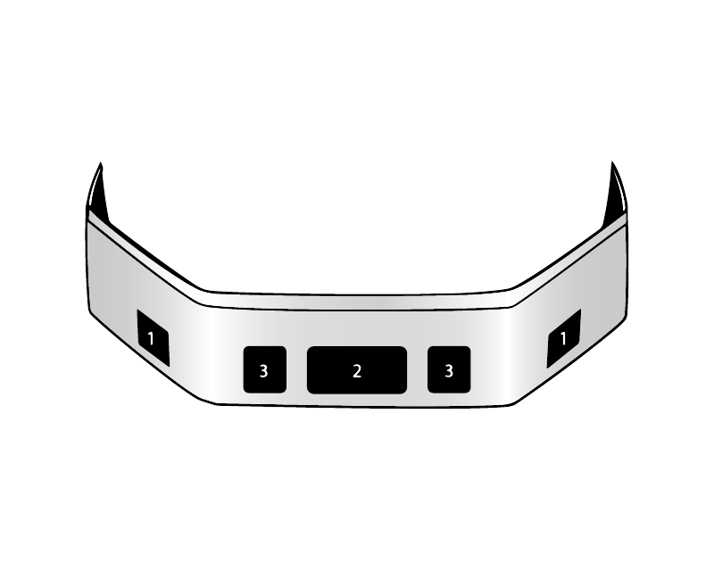 Peterbilt 387 Set Back Axle Bumper, 2002–2011